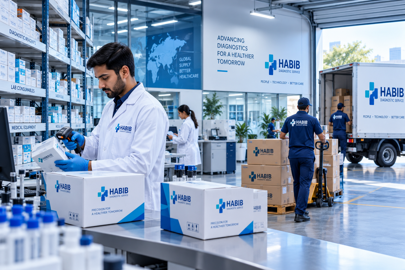 Habib Diagnostic Service logistics and distribution